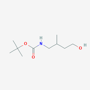molecular formula C10H21NO3 B1444212 tert-butyl N-(4-hydroxy-2-methylbutyl)carbamate CAS No. 1056441-73-6
