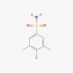 molecular formula C8H10FNO2S B1444213 4-Fluoro-3,5-dimethylbenzene-1-sulfonamide CAS No. 1477712-69-8