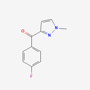 molecular formula C11H9FN2O B1444219 3-(4-fluorobenzoyl)-1-methyl-1H-pyrazole CAS No. 1432677-91-2