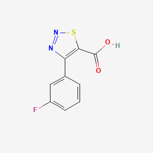molecular formula C9H5FN2O2S B1444220 4-(3-Fluorophenyl)-1,2,3-thiadiazole-5-carboxylic acid CAS No. 1495844-95-5