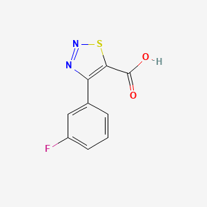 molecular formula C9H5FN2O2S B1444220 4-(3-氟苯基)-1,2,3-噻二唑-5-羧酸 CAS No. 1495844-95-5