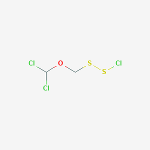 molecular formula C2H3Cl3OS2 B14442234 Dichloro[(chlorodisulfanyl)methoxy]methane CAS No. 79598-17-7