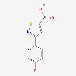 molecular formula C10H6FNO2S B1444228 3-(4-氟苯基)-1,2-噻唑-5-羧酸 CAS No. 1486096-34-7