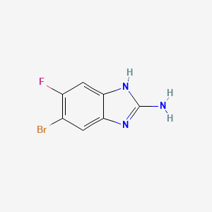 molecular formula C7H5BrFN3 B1444229 5-溴-6-氟-1H-1,3-苯并二唑-2-胺 CAS No. 1388050-44-9
