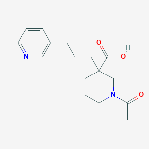 molecular formula C16H22N2O3 B1444239 1-乙酰-3-(3-吡啶-3-基丙基)哌啶-3-羧酸 CAS No. 1361113-69-0