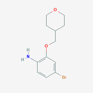molecular formula C12H16BrNO2 B1444243 4-溴-2-(四氢吡喃-4-基甲氧基)-苯胺 CAS No. 1219731-95-9