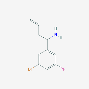 molecular formula C10H11BrFN B1444248 1-(3-Bromo-5-fluorophenyl)but-3-en-1-amine CAS No. 1270470-42-2