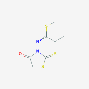 Methyl N-(4-oxo-2-sulfanylidene-1,3-thiazolidin-3-yl)propanimidothioate