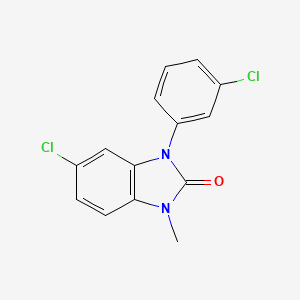 1,3-Dihydro-5-chloro-3-(3-chlorophenyl)-1-methyl-2H-benzimidazol-2-one