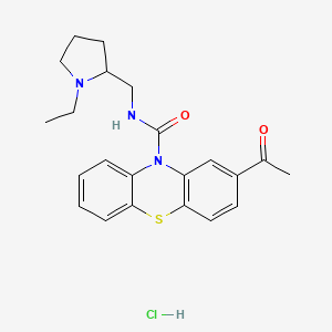 2-Acetyl-N-((1-ethyl-2-pyrrolidinyl)methyl)phenothiazine-10-carboxamide monohydrochloride