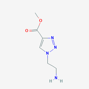 molecular formula C6H10N4O2 B1444255 1-(2-氨基乙基)-1H-1,2,3-三唑-4-羧酸甲酯 CAS No. 1482952-35-1
