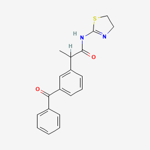 2-(3-Benzoylphenyl)-N-(4,5-dihydro-2-thiazolyl)propionamide monohydrochloride