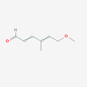 molecular formula C8H12O2 B14442589 6-Methoxy-4-methylhexa-2,4-dienal CAS No. 76681-71-5