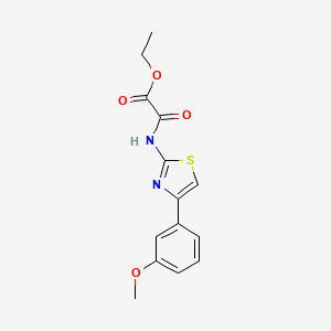 Acetic acid, ((4-(3-methoxyphenyl)-2-thiazolyl)amino)oxo-, ethyl ester