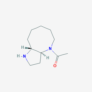 molecular formula C11H20N2O B1444260 (3AS,9aR)-1-(Decahydro-1,4-diaza-cyclopentacycloocten-4-yl)-ethanone CAS No. 1932178-17-0