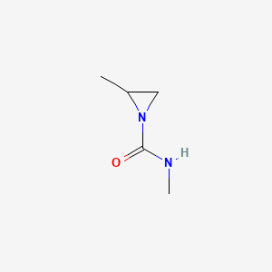 molecular formula C5H10N2O B14442600 1-(Methylcarbamoyl)-2-methylaziridine CAS No. 73680-89-4