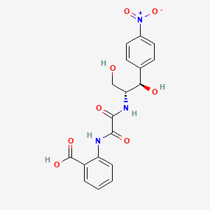 Anthranilic acid, N-((1,3-dihydroxy-1-(p-nitrophenyl)-2-propyl)oxamoyl)-, DL-threo-, (+-)-