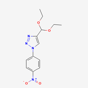 molecular formula C13H16N4O4 B1444271 4-(二乙氧基甲基)-1-(4-硝基苯基)-1H-1,2,3-三唑 CAS No. 1012081-58-1