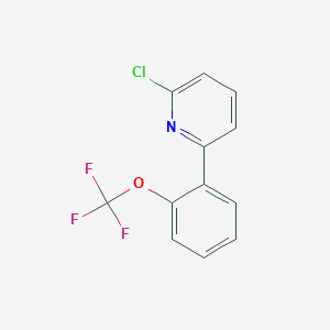 molecular formula C12H7ClF3NO B1444275 2-Chloro-6-(2-(trifluoromethoxy)phenyl)pyridine CAS No. 1261856-69-2