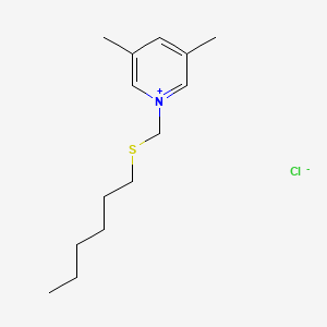 1-[(Hexylsulfanyl)methyl]-3,5-dimethylpyridin-1-ium chloride