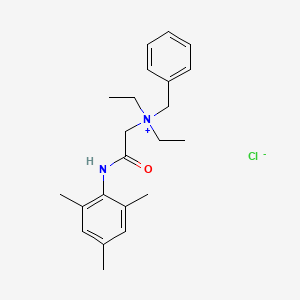 molecular formula C22H31ClN2O B14442829 N,N-Diethyl-N-(2-oxo-2-((2,4,6-trimethylphenyl)amino)ethyl)benzenemethanaminium chloride CAS No. 79143-66-1