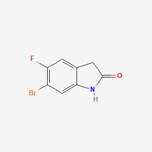 molecular formula C8H5BrFNO B1444287 6-Bromo-5-fluoroindolin-2-one CAS No. 893620-44-5