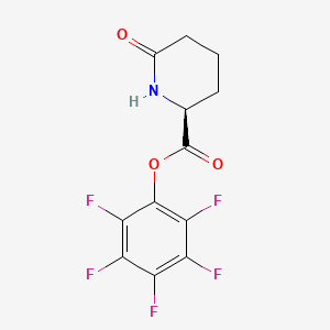 molecular formula C12H8F5NO3 B14442905 Pentafluorophenyl (2S)-6-oxopiperidine-2-carboxylate CAS No. 78664-72-9