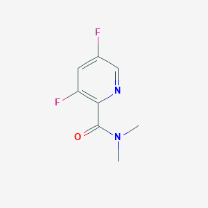 molecular formula C8H8F2N2O B1444295 3,5-二氟吡啶-2-甲酸二甲胺 CAS No. 1245215-73-9