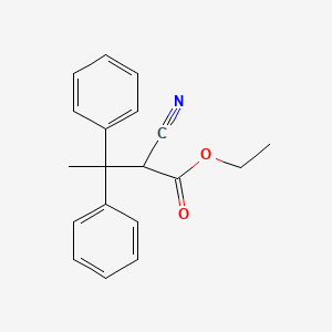 molecular formula C19H19NO2 B14442999 2-Cyano-3,3-diphenylbutyric acid ethyl ester CAS No. 73758-55-1