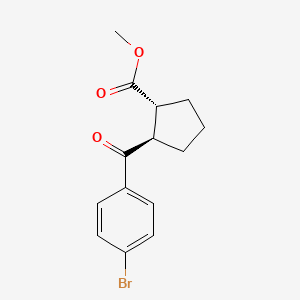 molecular formula C14H15BrO3 B1444302 (1R,2R)-2-(4-溴苯甲酰基)环戊烷甲酸甲酯 CAS No. 791594-14-4