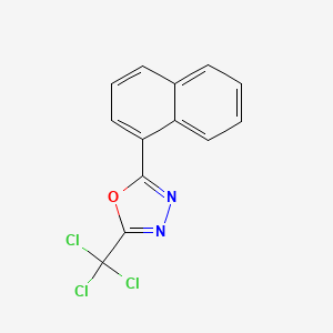 molecular formula C13H7Cl3N2O B14443053 2-(Naphthalen-1-yl)-5-(trichloromethyl)-1,3,4-oxadiazole CAS No. 76168-40-6