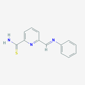 molecular formula C13H11N3S B14443083 6-(Phenyliminomethyl)pyridine-2-carbothioamide CAS No. 78797-13-4