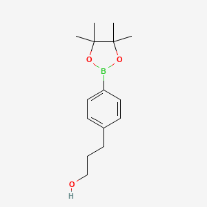 molecular formula C15H23BO3 B1444309 3-(4-(4,4,5,5-四甲基-1,3,2-二氧杂硼环-2-基)苯基)丙醇 CAS No. 651030-57-8