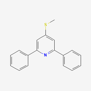 molecular formula C18H15NS B14443146 Pyridine, 4-(methylthio)-2,6-diphenyl- CAS No. 78570-36-2