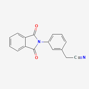 molecular formula C16H10N2O2 B1444317 2-(3-(1,3-二氧代异吲哚-2-基)苯基)乙腈 CAS No. 95339-61-0