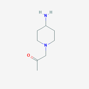 molecular formula C8H16N2O B1444321 1-(4-氨基哌啶-1-基)丙-2-酮 CAS No. 1251377-78-2