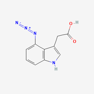 molecular formula C10H8N4O2 B14443214 (4-Azido-1H-indol-3-yl)acetic acid CAS No. 79473-09-9