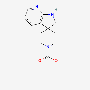 molecular formula C16H23N3O2 B1444322 叔丁基 1',2'-二氢螺[哌啶-4,3'-吡咯并[2,3-b]吡啶]-1-羧酸酯 CAS No. 857730-07-5