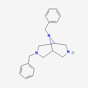 molecular formula C20H25N3 B1444323 3,7,9-三氮杂双环[3.3.1]壬烷，3,9-双(苯甲基)- CAS No. 864448-31-7
