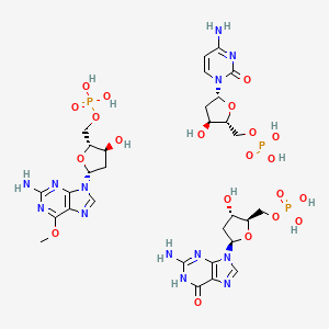 molecular formula C30H44N13O21P3 B14443246 P-m6Gua-dRibf.P-dCyd.P-dGuo CAS No. 76417-82-8