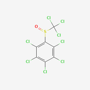 molecular formula C7Cl8OS B14443269 Sulfoxide, pentachlorophenyl trichloromethyl CAS No. 74039-46-6