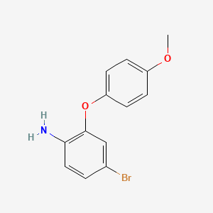 molecular formula C13H12BrNO2 B1444328 4-溴-2-(4-甲氧基苯氧基)-苯胺 CAS No. 1299465-83-0
