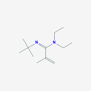 molecular formula C12H24N2 B14443295 (1E)-N'-tert-Butyl-N,N-diethyl-2-methylprop-2-enimidamide CAS No. 75224-93-0