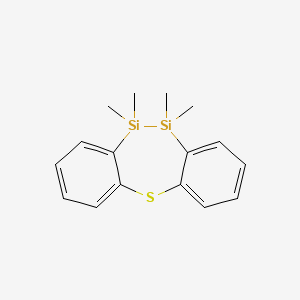 molecular formula C16H20SSi2 B14443326 Dibenzo(b,f)(1,4,5)thiadisilepin, 5,6-dihydro-5,5,6,6-tetramethyl- CAS No. 77599-01-0