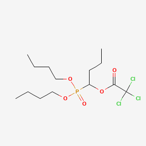 molecular formula C14H26Cl3O5P B14443337 1-(Dibutoxyphosphinyl)butyl trichloroacetate CAS No. 74038-44-1