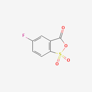 molecular formula C7H3FO4S B1444336 5-氟-3H-苯并[c][1,2]恶噻唑-3-酮 1,1-二氧化物 CAS No. 1423032-34-1