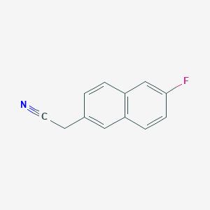 molecular formula C12H8FN B1444343 2-(6-Fluoronaphthalen-2-yl)acetonitrile CAS No. 66922-61-0