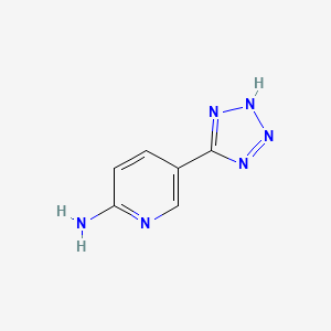 molecular formula C6H6N6 B1444347 5-(1H-tetrazol-5-yl)pyridin-2-amine CAS No. 13566-35-3