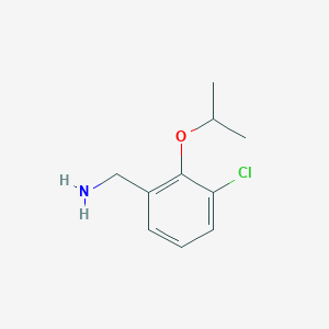 molecular formula C10H14ClNO B1444349 1-[3-Chloro-2-(propan-2-yloxy)phenyl]methanamine CAS No. 918812-03-0
