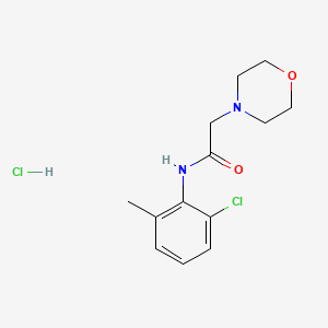 molecular formula C13H18Cl2N2O2 B14443513 4-Morpholineacetamide, monohydrochloride CAS No. 77966-65-5